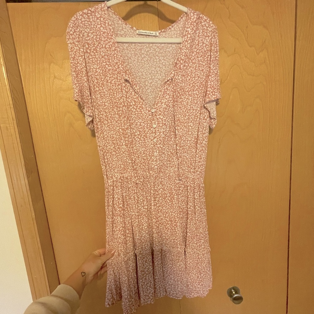 🤍💕 Abercrombie Flirty Pink Cheetah Dress - SIZE XL